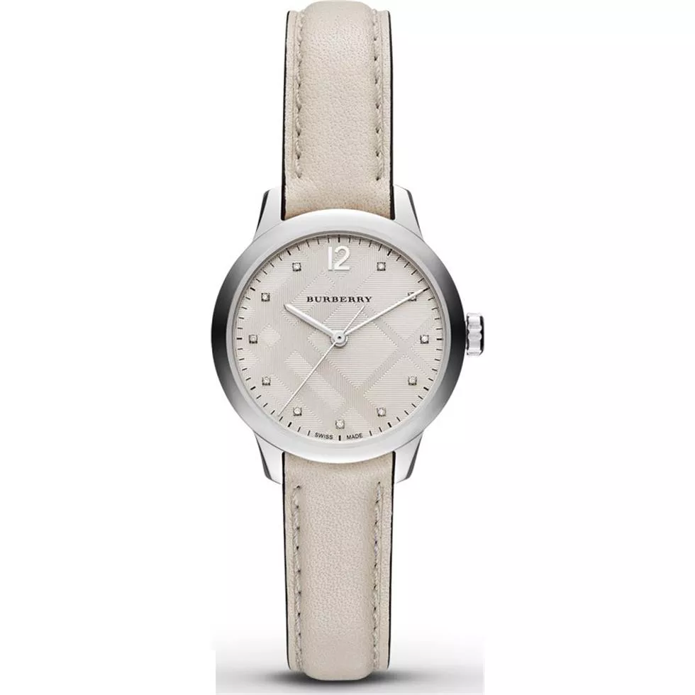 BURBERRY THE CLASSIC ROUND DIAMOND INDEXES 32MM 
