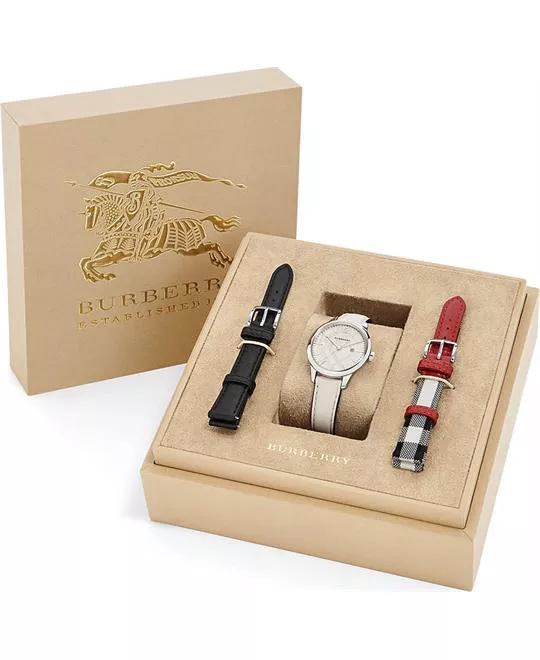 BURBERRY THE CLASSIC ROUND GIFTSET WATCH 32MM