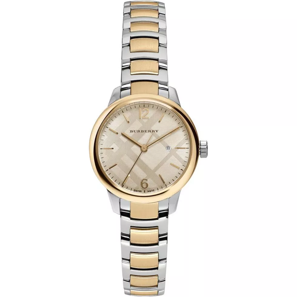 Burberry The Classic Round TwoTone Womens Watch 32mm 