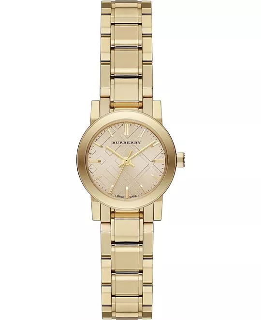 Burberry The City Champagne Unisex Swiss Watch 26mm