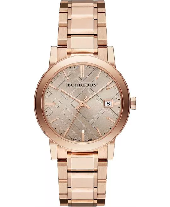 Burberry The City Rose Gold Unisex Watch 38mm 