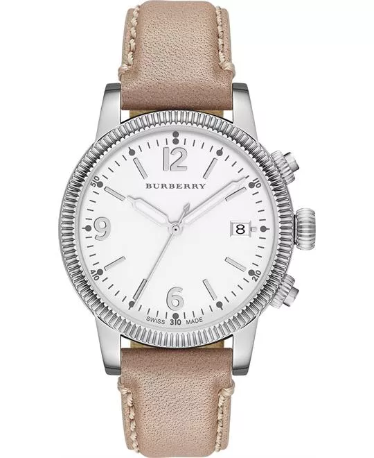 Burberry The Utilitarian Women's Swiss Leather Strap Watch 38mm