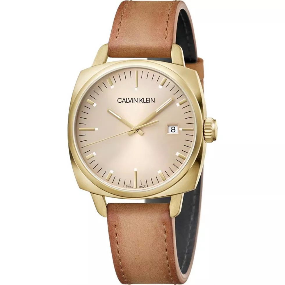 Calvin Klein Fraternity Leather Watch 39mm