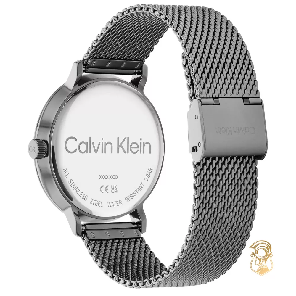 Calvin Klein Grey Mesh Green Dial Watch 42mm