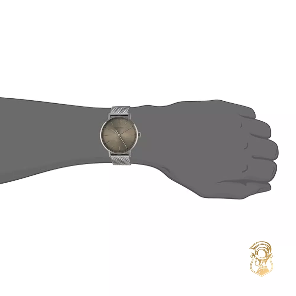 Calvin Klein Grey Mesh Green Dial Watch 42mm