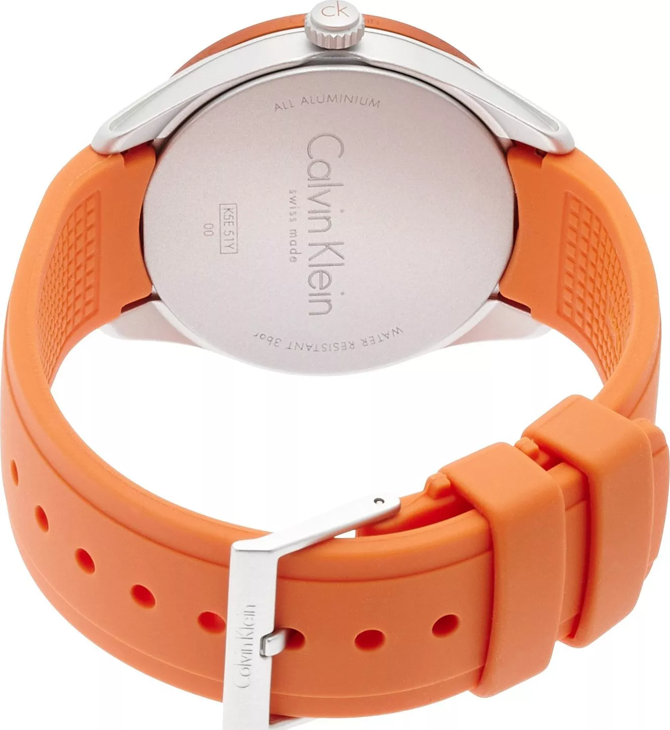 Calvin Klein Orange Silicone Strap Watch 40mm