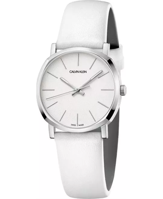 Calvin Klein Posh Quartz White Dial Watch 32mm