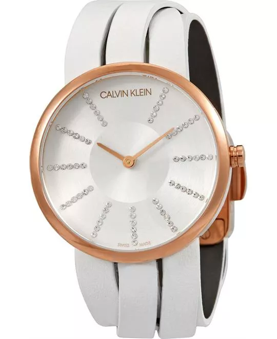 Calvin Klein Quartz Crystal Silver Watch 32mm
