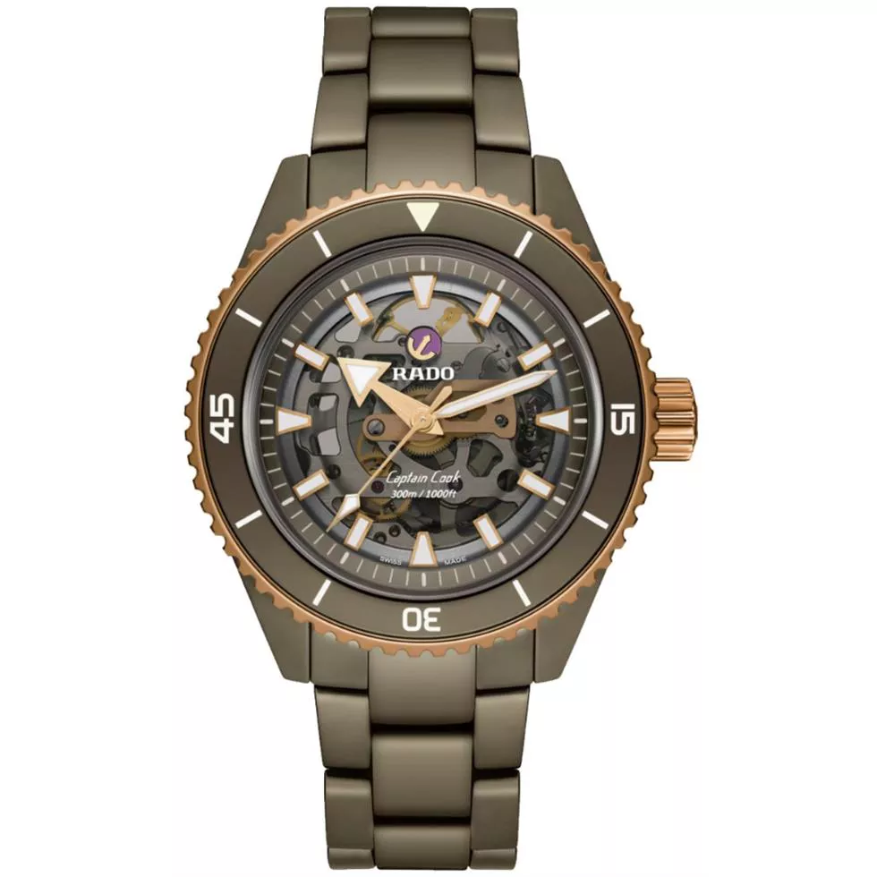 Rado Captain Cook High-Tech Ceramic Skeleton Watch 43mm