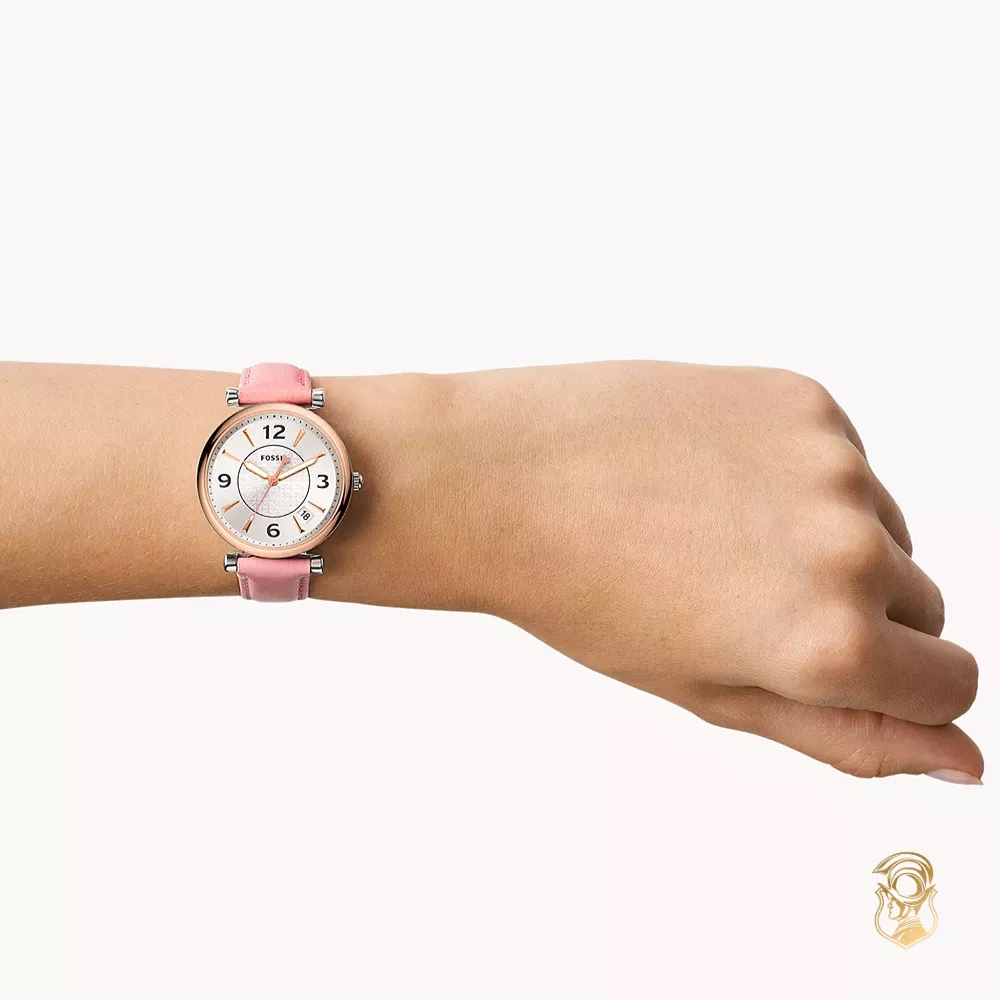 Carlie Three-Hand Date Pink Watch 35MM