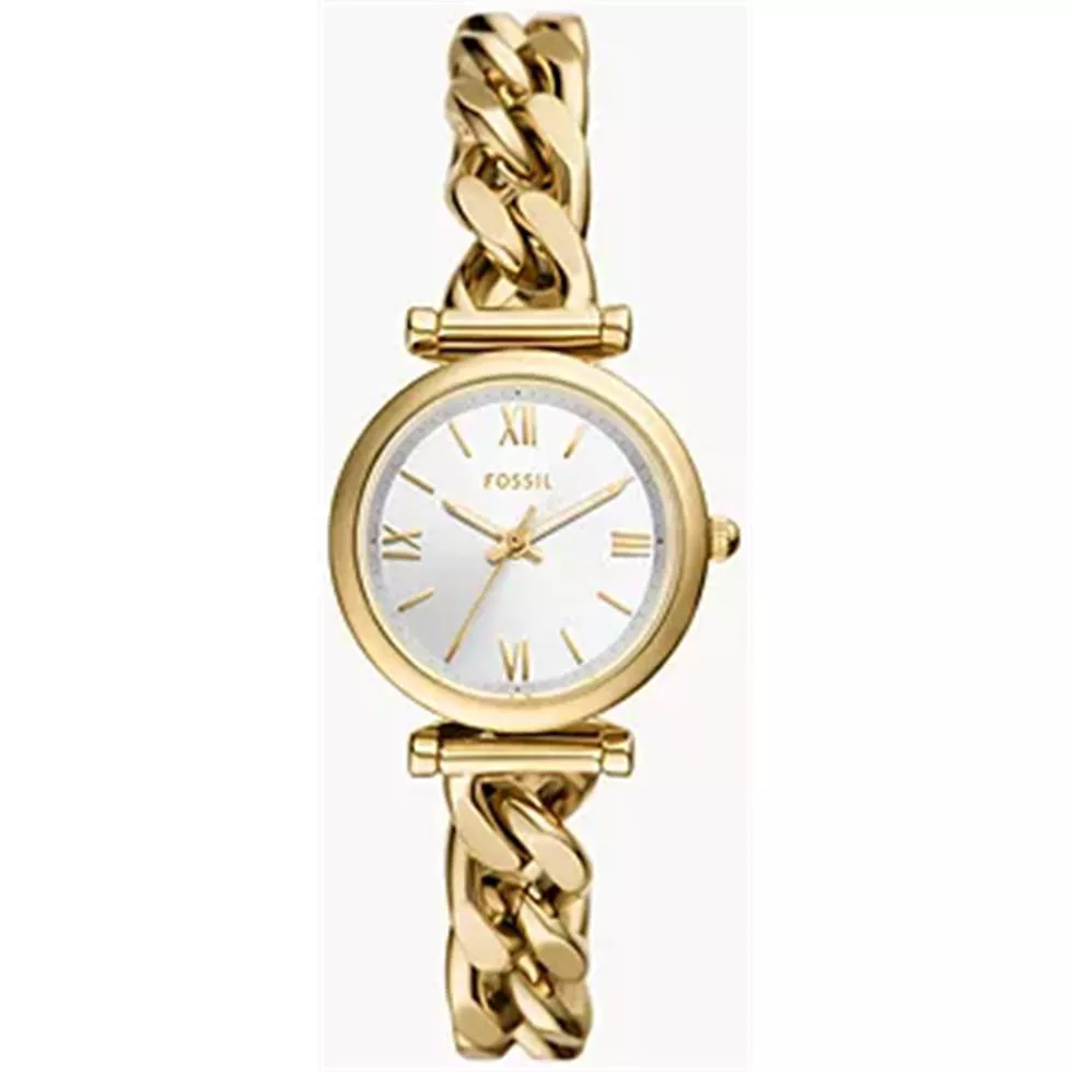 Fossil Carlie Three-Hand Gold-Tone Watch 28mm  