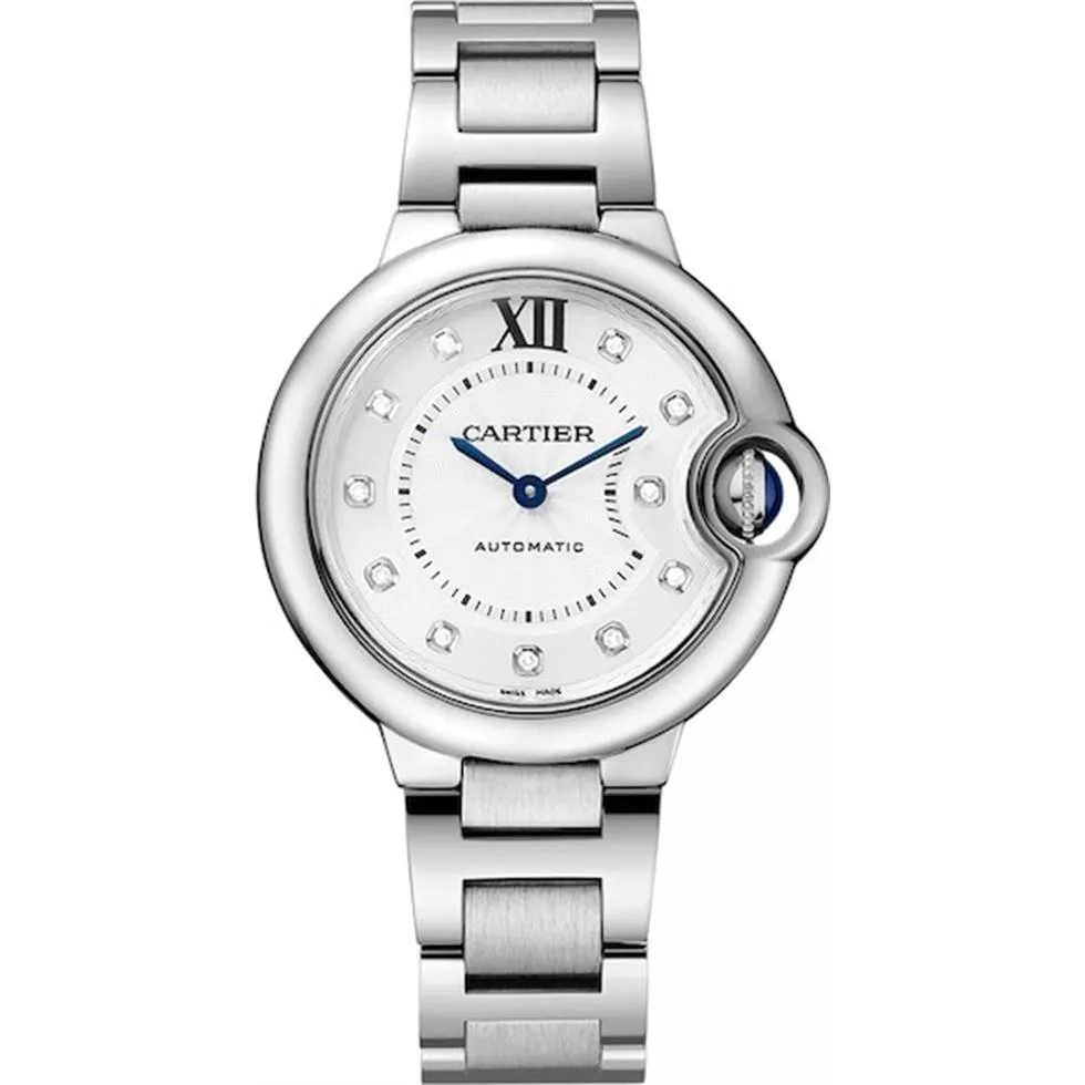 Cartier Ballon Bleu W4BB0021 Diamond Watch 33mm