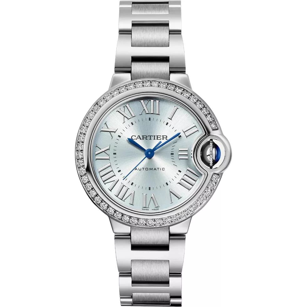 Cartier Ballon Bleu W4BB0028 Diamond Watch 33mm