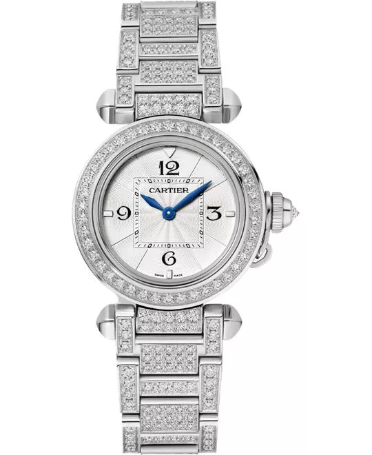 Cartier Pasha WJPA0019 Diamonds Watch 30mm