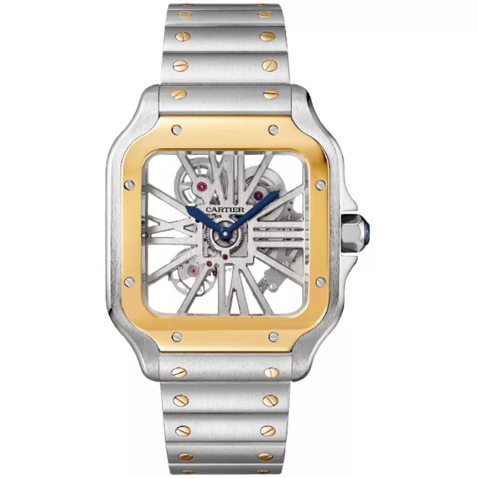 Cartier Santos de Cartier WHSA0019 Skeleton Watch 47.5 mm x 39.7 mm
