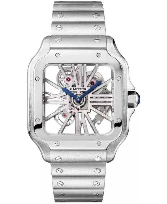 Cartier Santos de Cartier WHSA0015 Skeleton Watch 47.5 mm x 39.7 mm