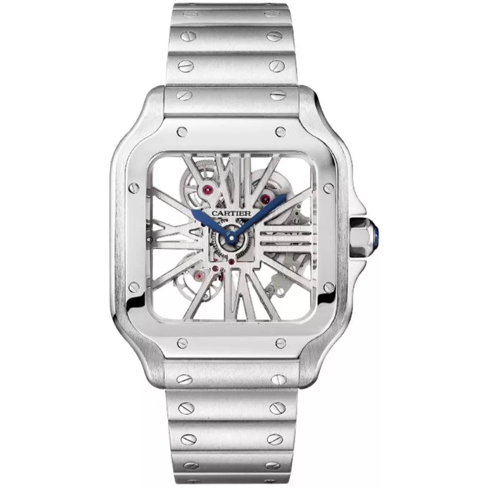 Cartier Santos de Cartier WHSA0015 Skeleton Watch 47.5 mm x 39.7 mm