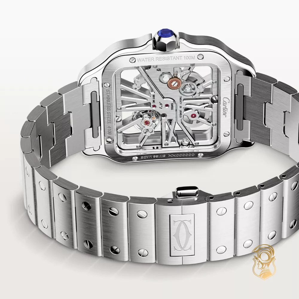 Cartier Santos de Cartier WHSA0015 Skeleton Watch 47.5 mm x 39.7 mm