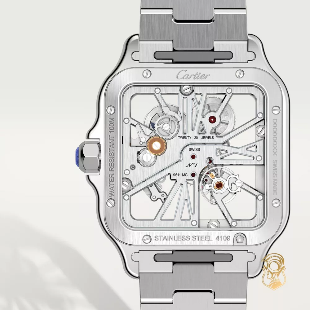 Cartier Santos de Cartier WHSA0015 Skeleton Watch 47.5 mm x 39.7 mm