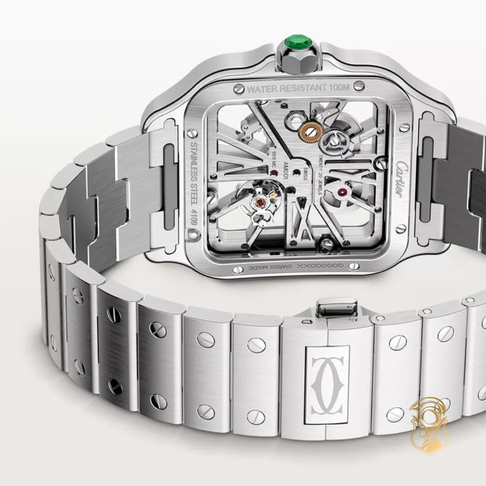 Cartier Santos de Cartier WHSA0028 Skeleton Watch 47.5 mm x 39.7 mm