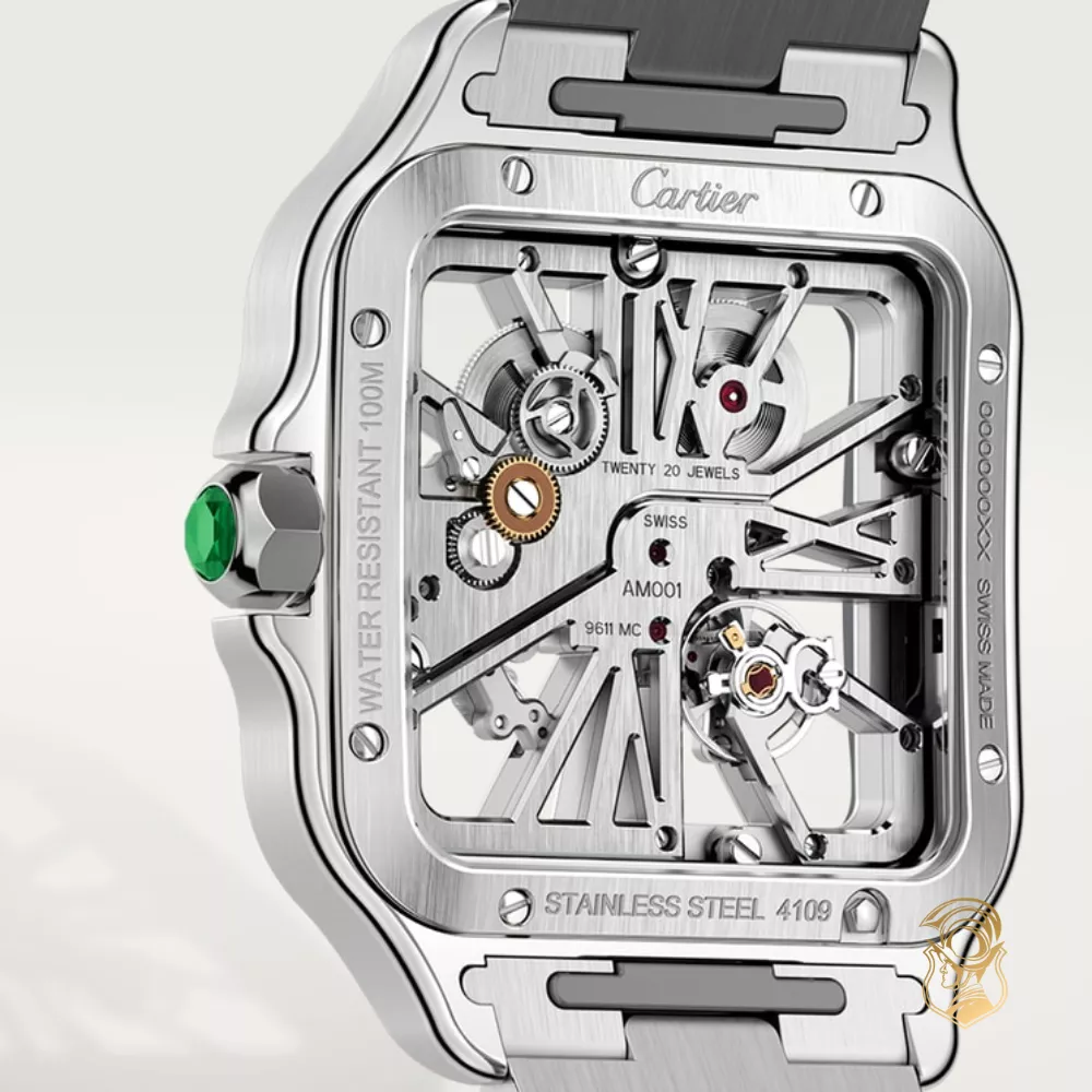 Cartier Santos de Cartier WHSA0028 Skeleton Watch 47.5 mm x 39.7 mm