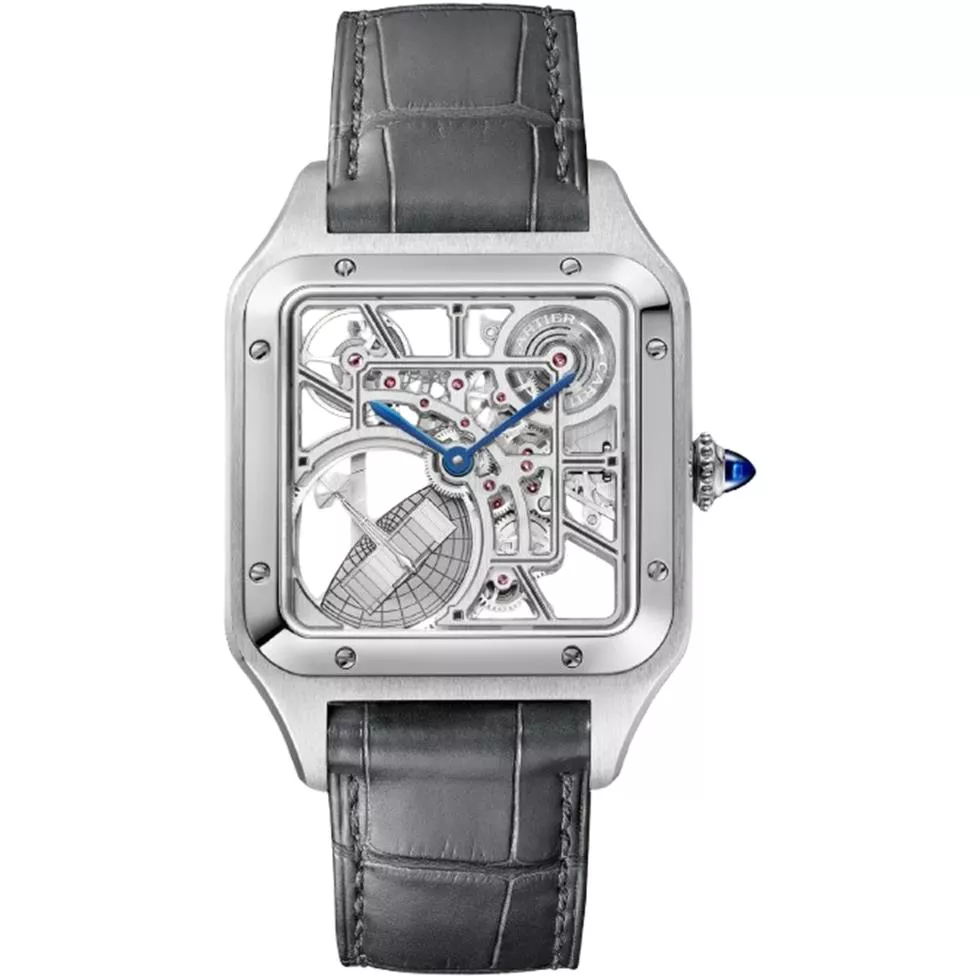 Cartier Santos-Dumont WHSA0032 Skeleton Watch 43.5 mm x 31.4 mm