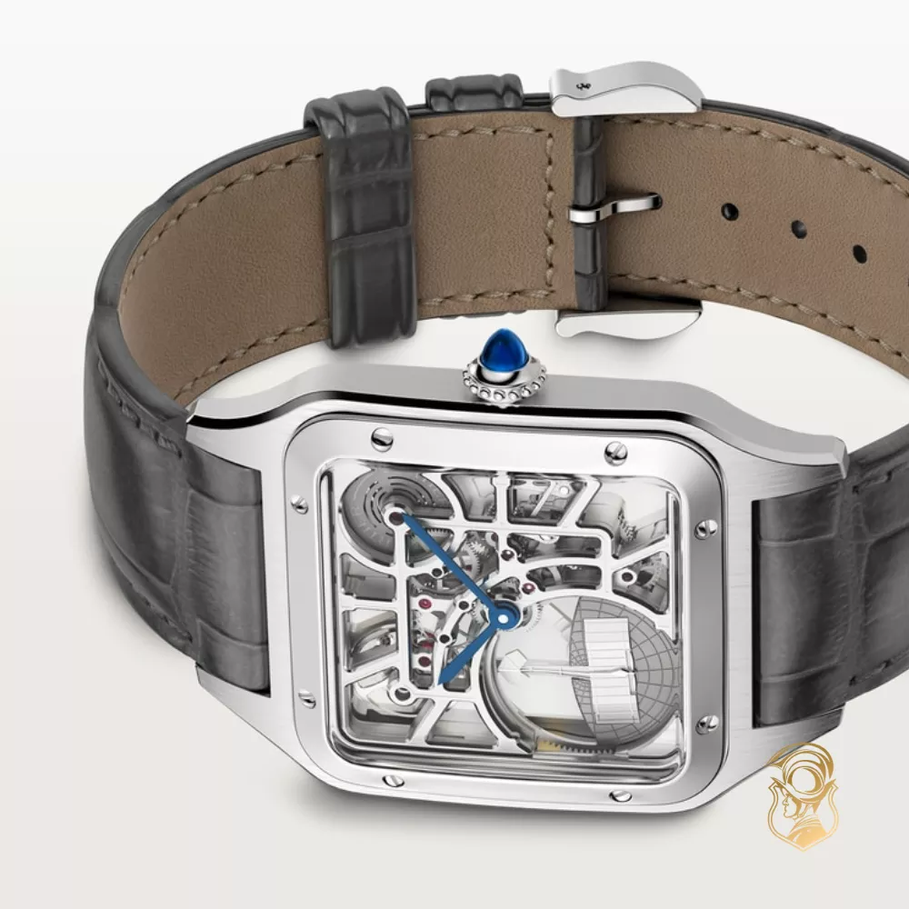 Cartier Santos-Dumont WHSA0032 Skeleton Watch 43.5 mm x 31.4 mm