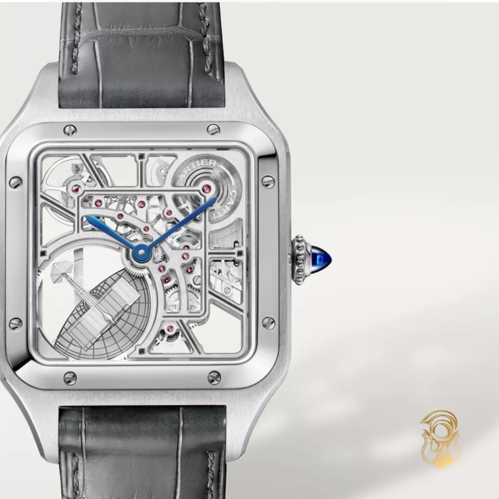 Cartier Santos-Dumont WHSA0032 Skeleton Watch 43.5 mm x 31.4 mm