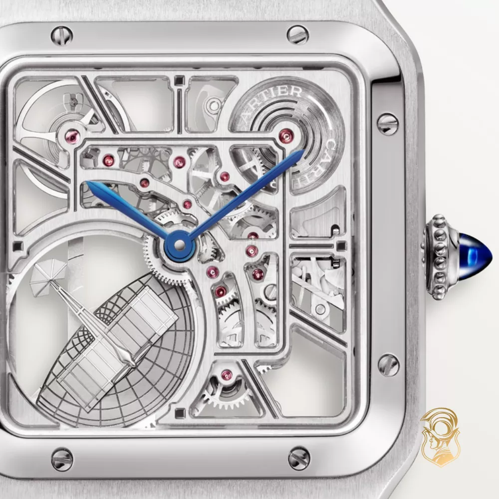 Cartier Santos-Dumont WHSA0032 Skeleton Watch 43.5 mm x 31.4 mm