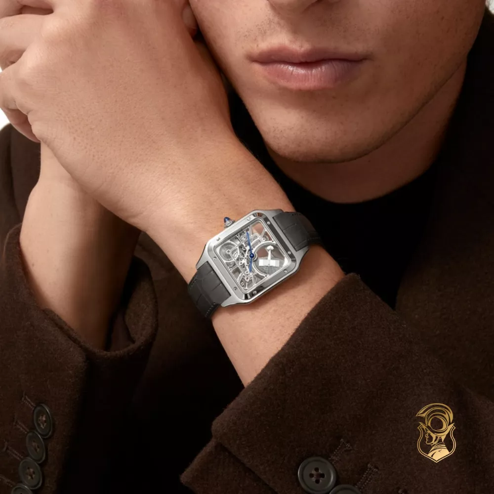 Cartier Santos-Dumont WHSA0032 Skeleton Watch 43.5 mm x 31.4 mm