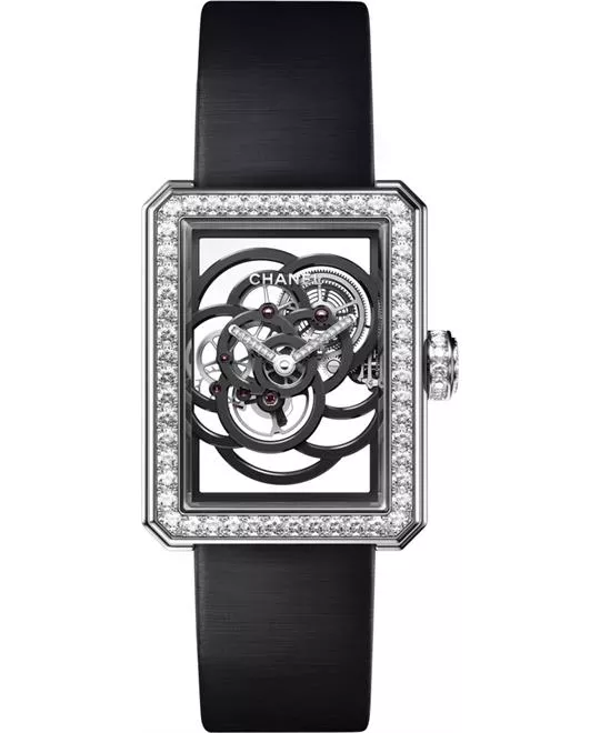 Chanel Première Camélia Skeleton Watch 37 x 28.5 x 10.2 mm