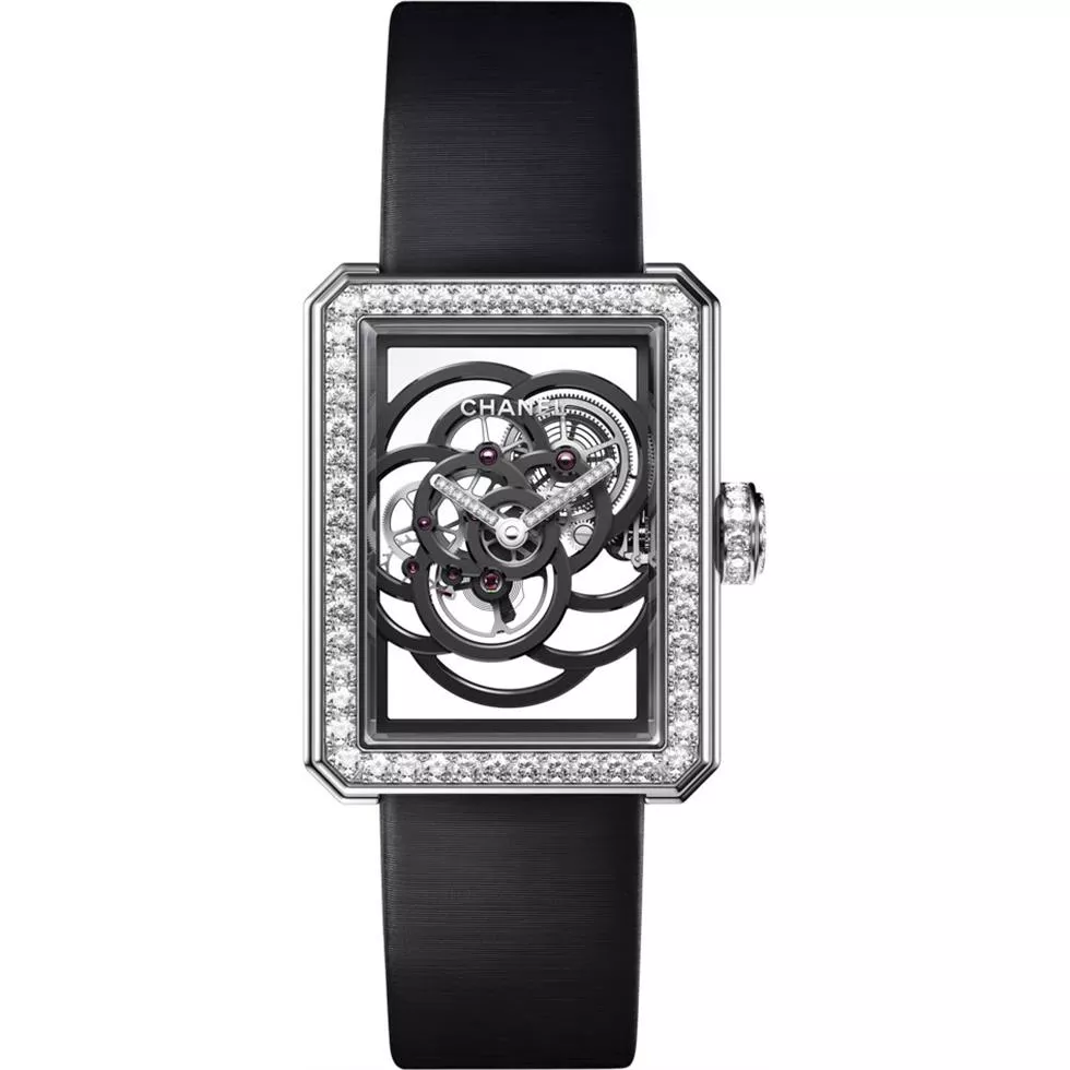 Chanel Première Camélia Skeleton Watch 37 x 28.5 x 10.2 mm