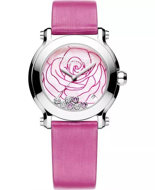 Chopard 278475-3029 Happy Pink Satin Watch 36mm