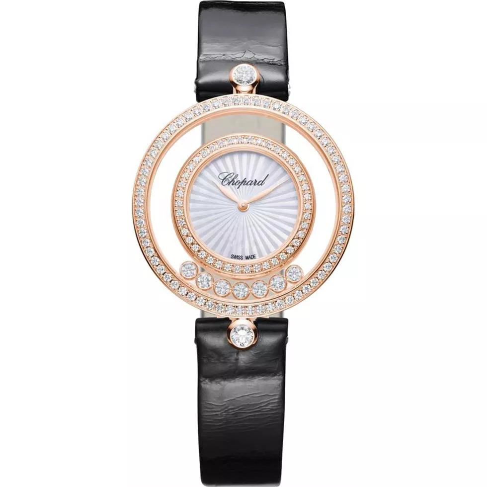 Chopard Happy Diamonds 18k Rose Gold Watch 26mm