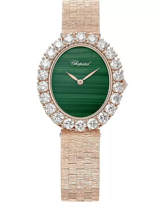 Chopard L Heure Du Diamant 10A384-5111 Green Watch 34 x 29mm