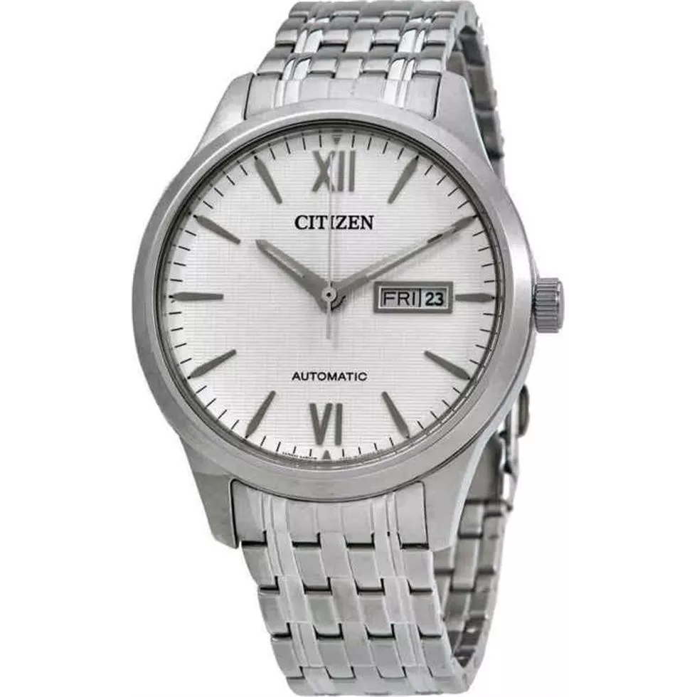 Citizen Automatic White Dial Watch 40mm