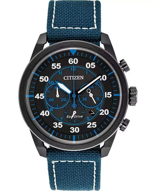 Citizen Avion Blue Nylon Watch 45mm