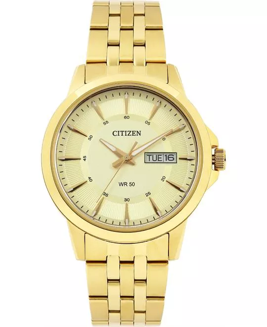 Citizen Crystal-Accent Goldtone Watch 41mm