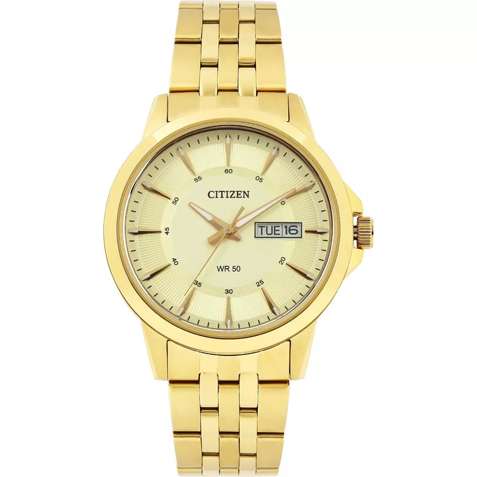 Citizen Crystal-Accent Goldtone Watch 41mm