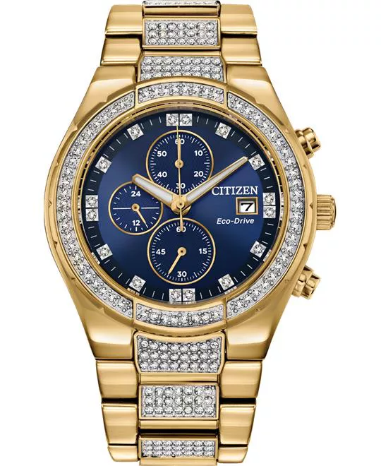 Citizen Crystal Stainless Steel Watch 42mm