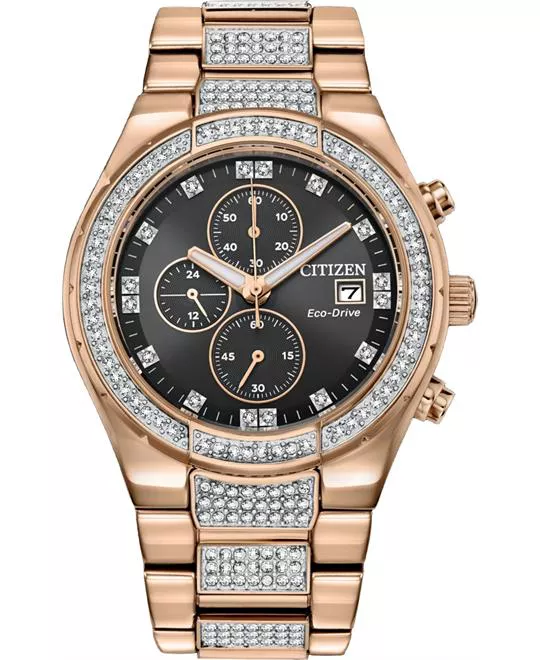 Citizen Crystal Stainless Steel Watch 42mm