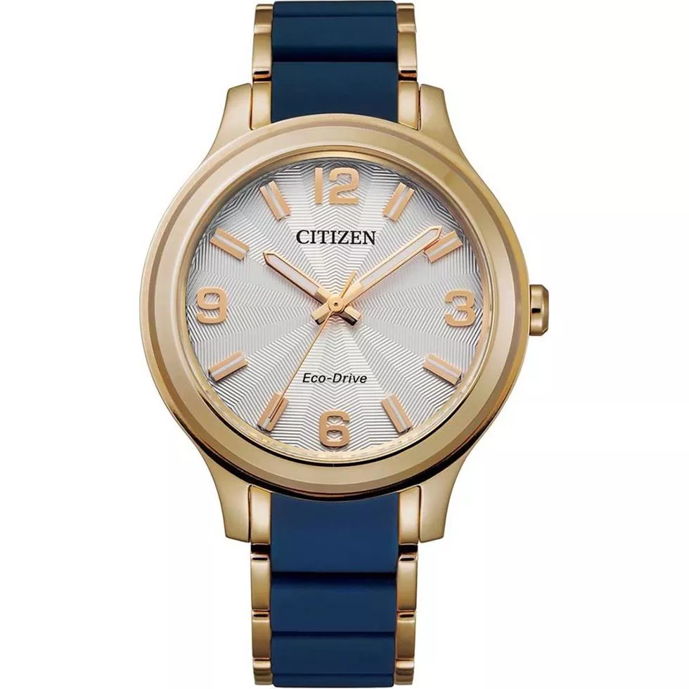 Citizen Eco-Drive Silver Dial Rose Watch 36.8mm