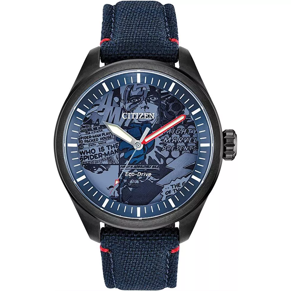 Citizen Marvel Heroes Blue Dial Watch 43mm
