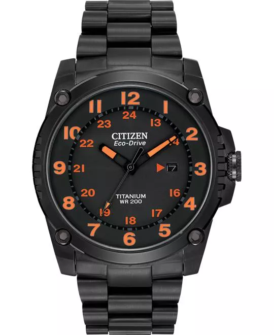 Citizen Titanium Men's Eco-Drive Shock-Proof Watch 43mm