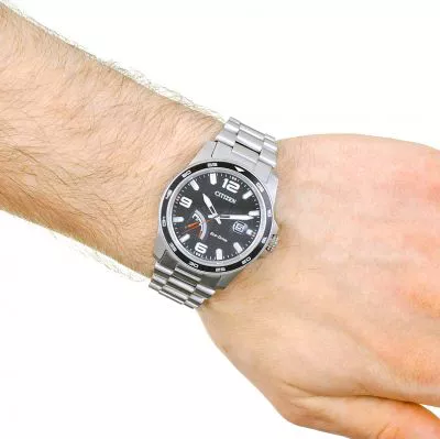 CITIZEN PRT Black Dial Stainless Steel Watch 41mm