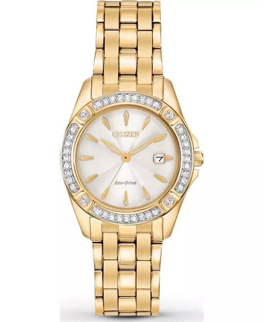 CITIZEN Silhouette Crystal Champagne Watch 28mm
