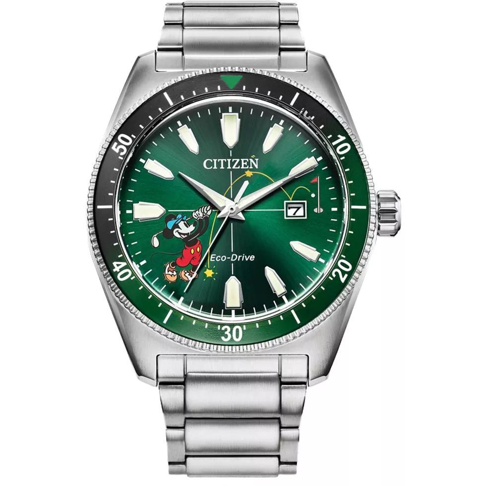 Citizen Tee Time Mickey Green Watch 43mm