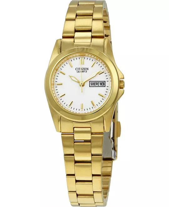 Citizen White Dial Gold-tone Watch 28mm