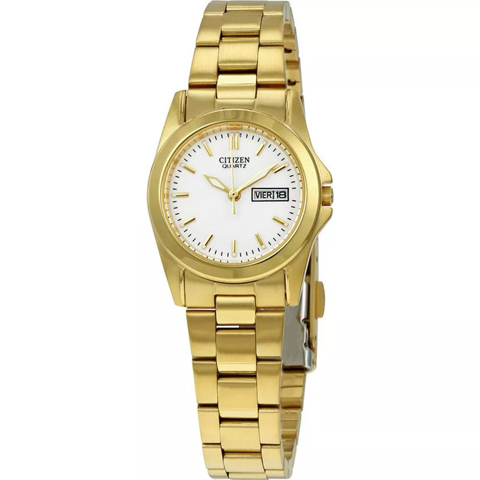 Citizen White Dial Gold-tone Watch 28mm