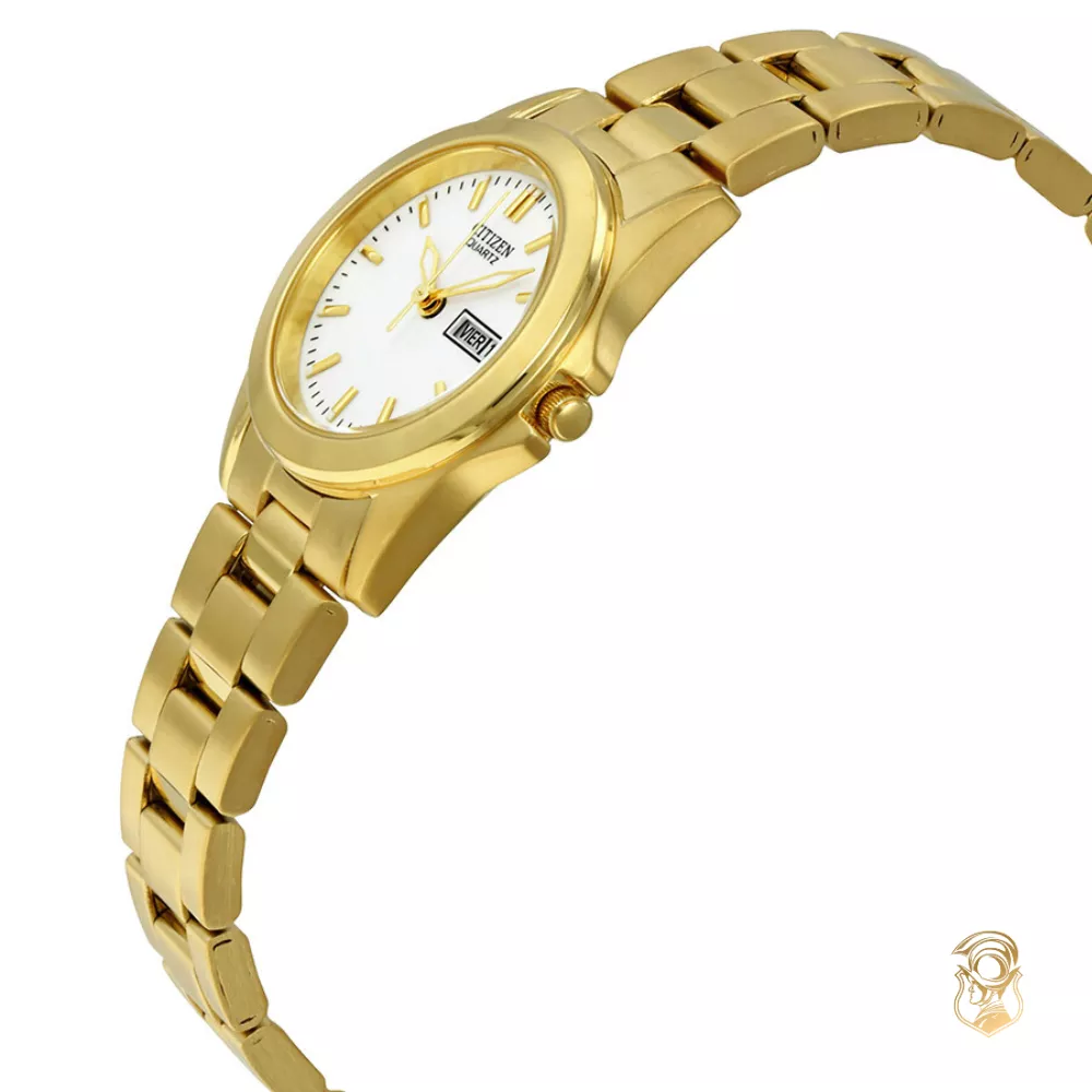 Citizen White Dial Gold-tone Watch 28mm